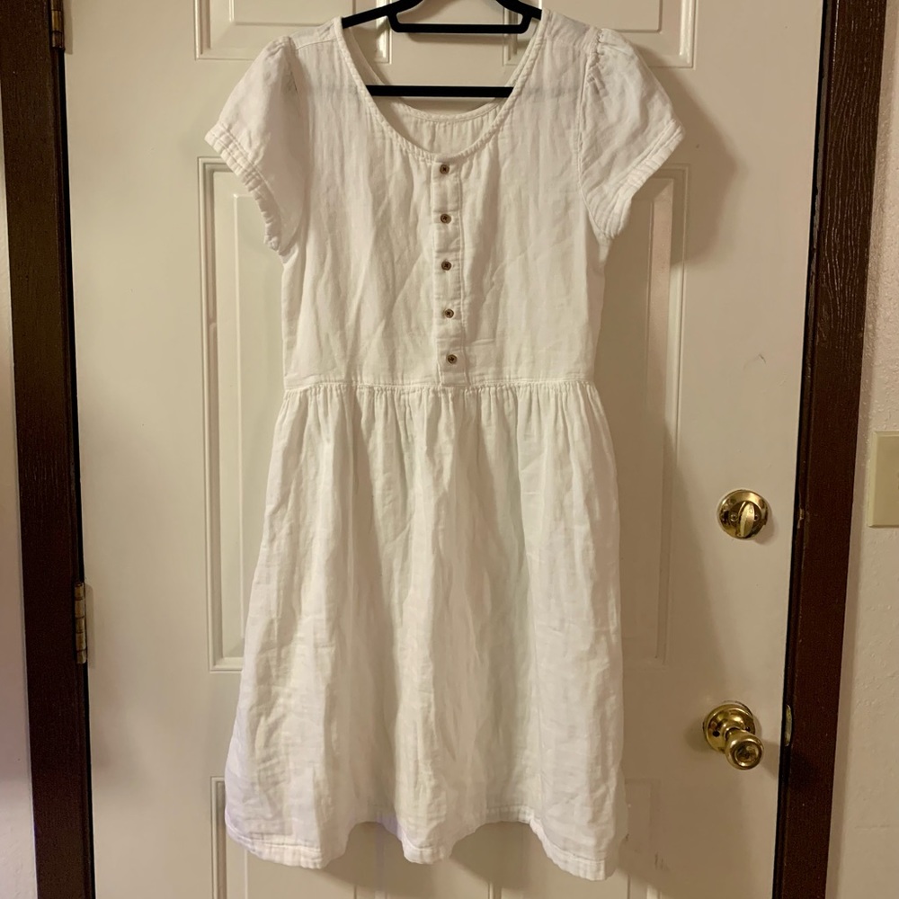 Ollie Ella organic white cotton sun dress size medium